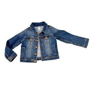 Simple Joys by Carters Blue cotton Denim Jean Jacket shadowing size girls 5t
